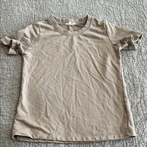 Juniors Plain Short Sleeve Tee - light olive